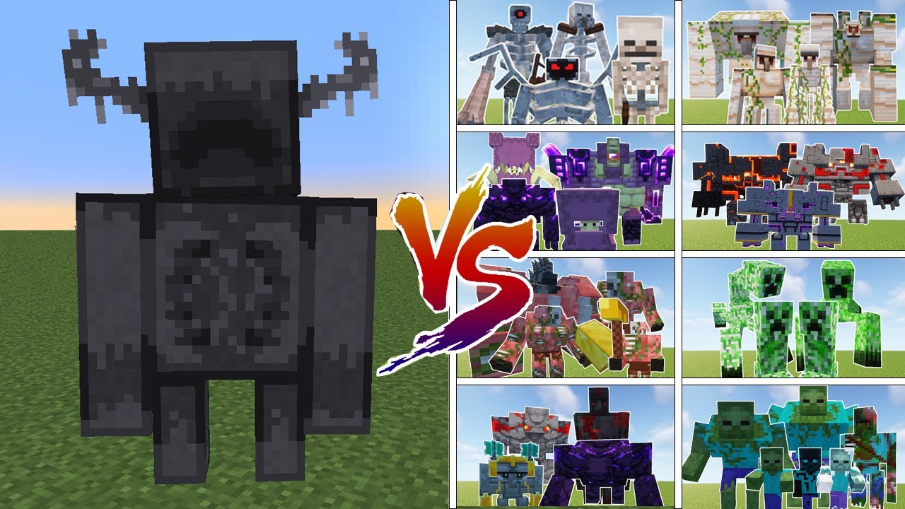 NETHERITE WARDEN vs All Team Mob - Minecraft Mob Battle