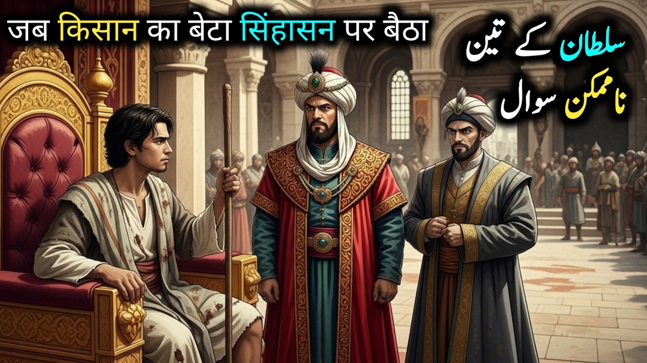 Saltan ke Tin Naamamkan Swal jab Kasan ka Beta Takht par ja Betha #urduhindimoralstories