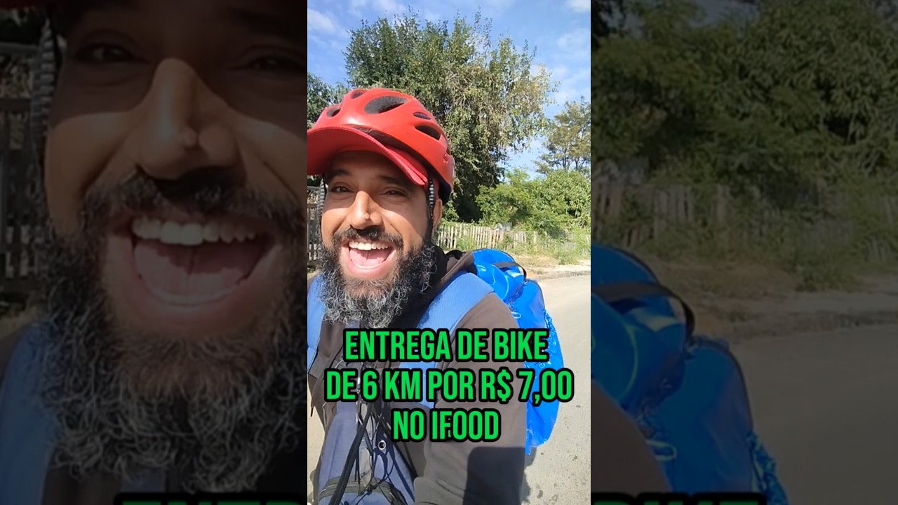 Entrega de Bike de 6 km por R$ 7,00 no iFood #motoboy #sorocaba #noelmotoboy #entregador #ifood