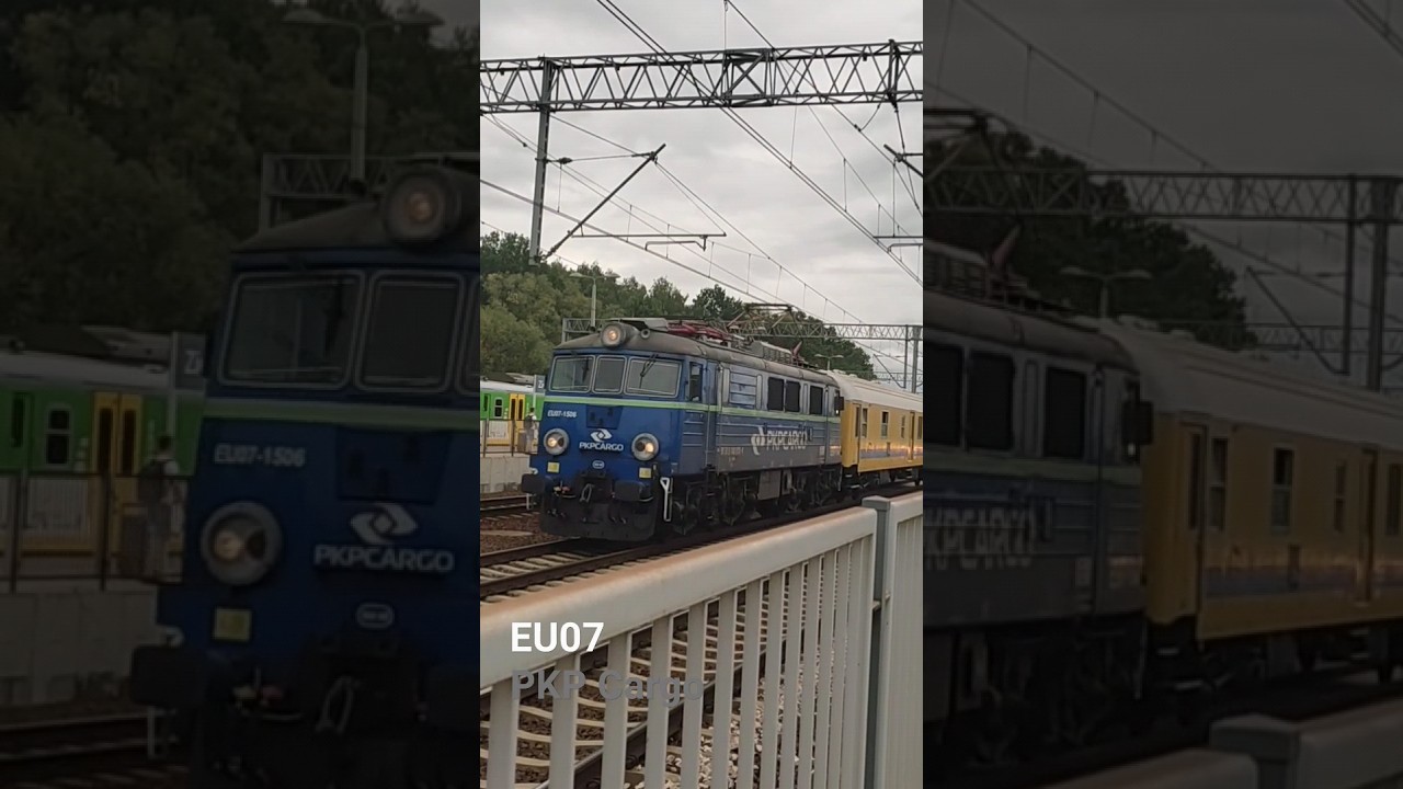 EU07 PKP Cargo z jednym technicznym wagonem