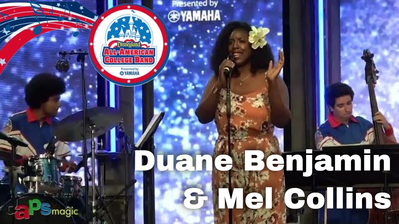 Duane Benjamin & Mel Collins with the Disneyland Resort 2022 All-American College Band