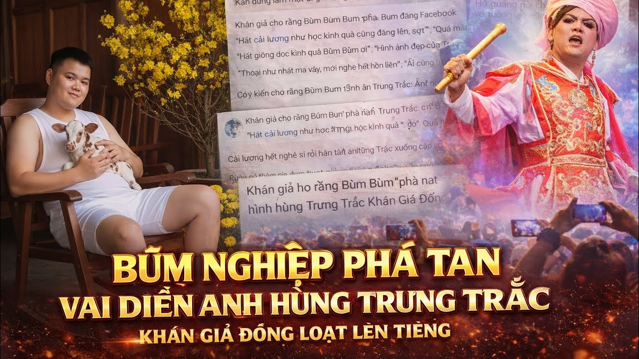 Bùm bum tiếp tục bị làng sóng từ cộng đồng mạng sau vai Trưng Trắc 
