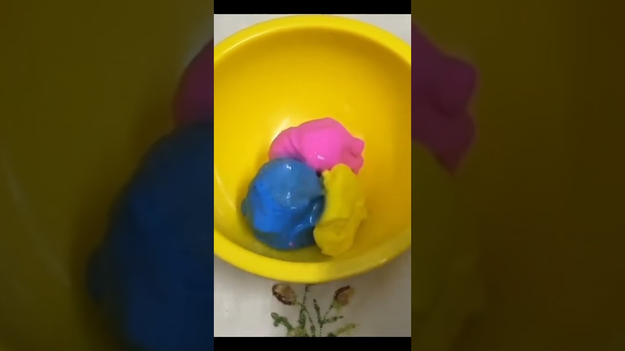 Making slime with air dry clay without glue #viral#trend