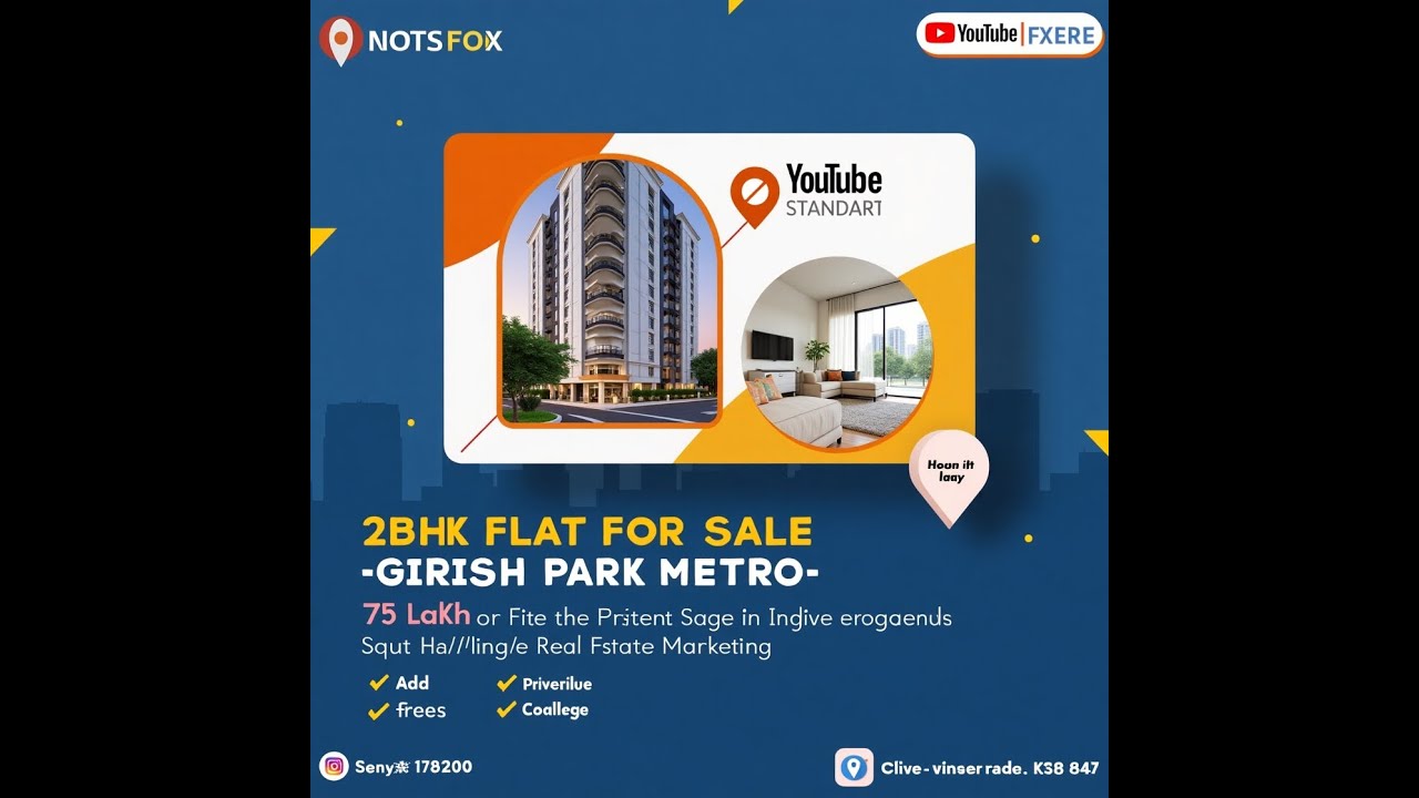 🏢 2BHK Flat for Sale at Girish Park Metro &ndash; Prime Location!