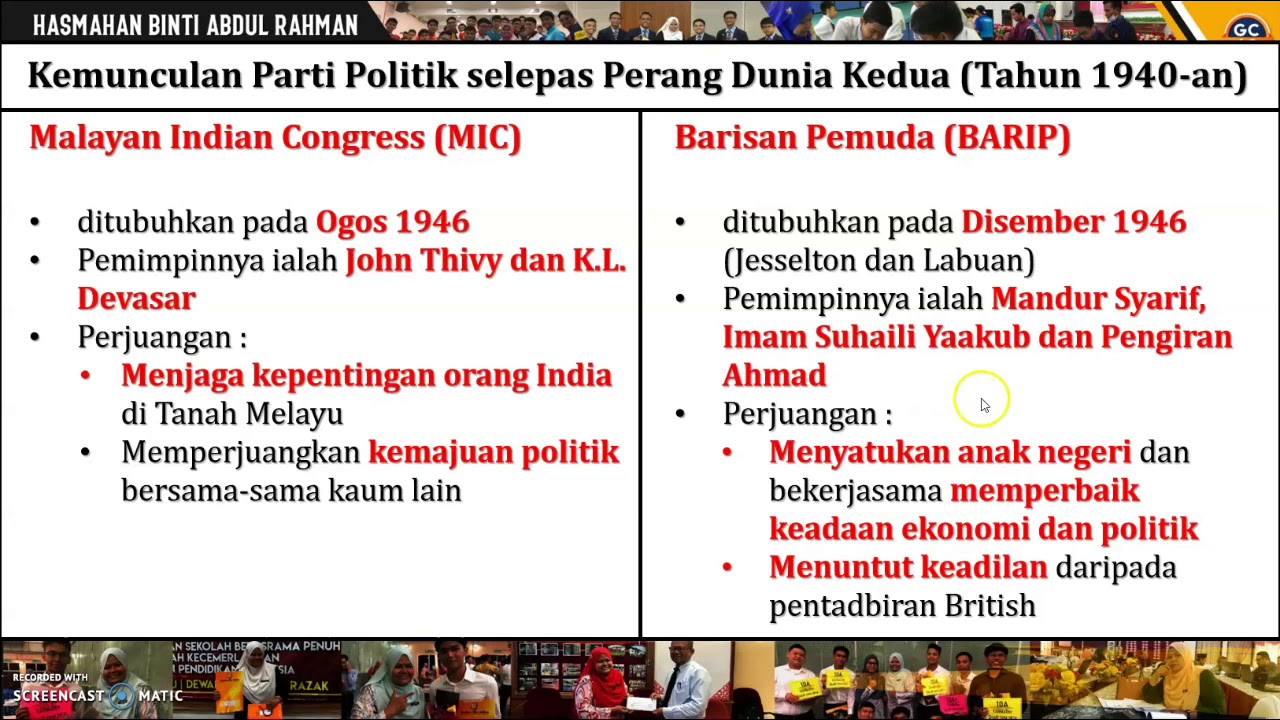 (TING 4 BAB 7) 7.5 PENUBUHAN PARTI POLITIK