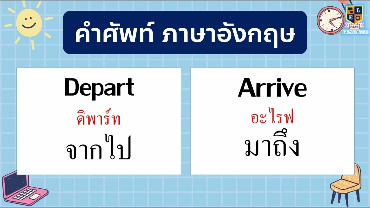 คำศัพท์ภาษาอังกฤษ คำตรงกันข้าม พื้นฐานควรรู้ ใช้บ่อย พร้อมคำอ่าน และคำแปล