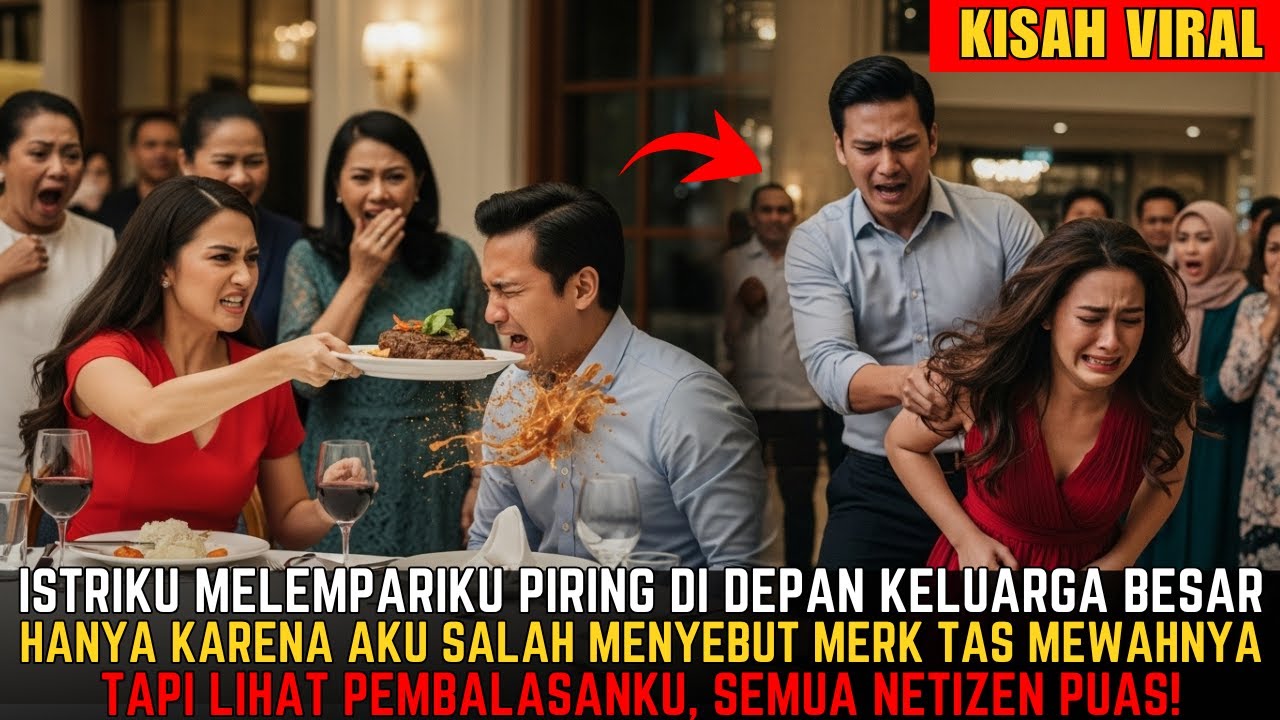 AKU SALAH SEBUT MERK TAS MEWAHNYA, ISTRIKU MELEMPARIKU PIRING DAN MEMPERMALUKANKU DI DEPAN KELUARGA!