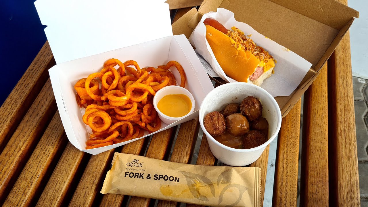 IKEA Swedish Bistro | Plantballs, Gourmet Hotdog and Curly Fries