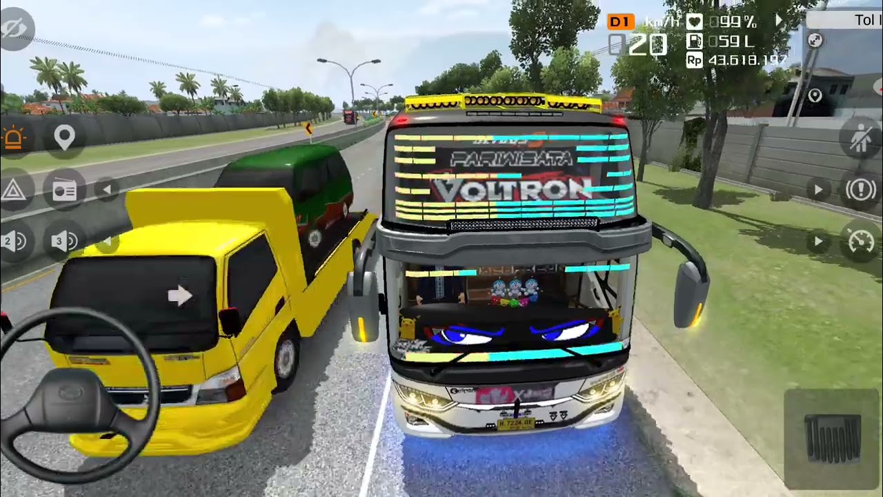 Bus Voltron QQ Trans Bawa Penumpang Gelap Dari Cikarang Ke Semarang Telolet Basuri 