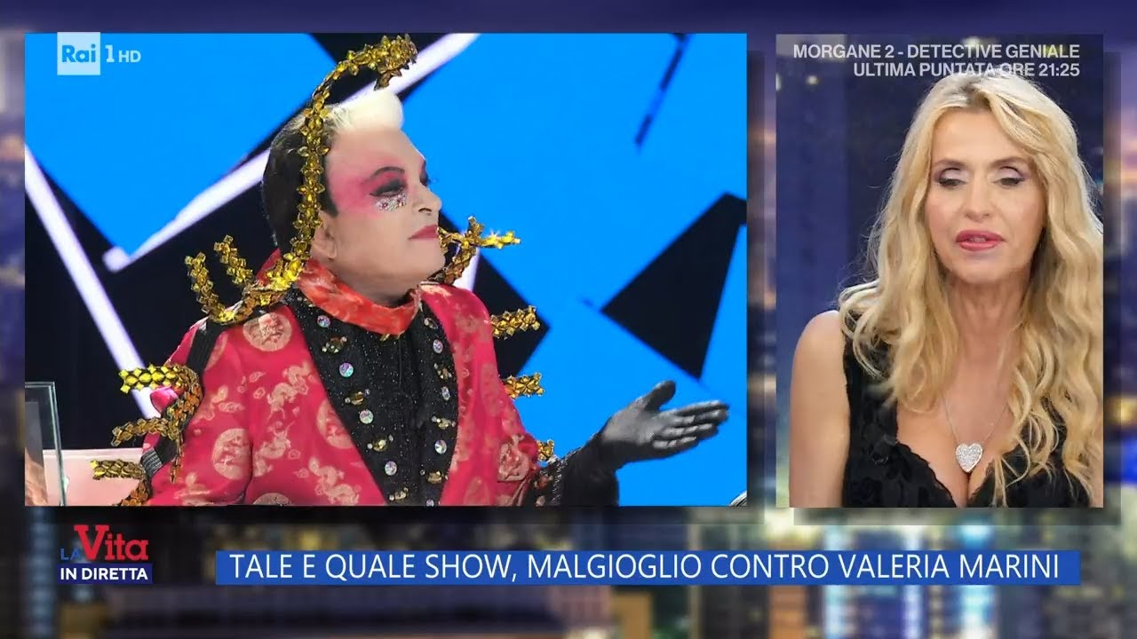 Malgioglio vs Valeria Marinib a Tale e Quale Show - La vita in diretta  25/10/2022