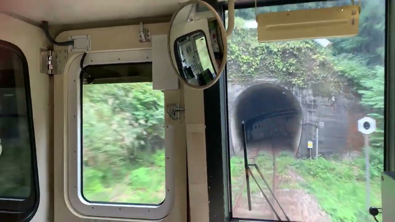 [前面展望]JR越美北線（九頭竜線）越前下山駅から九頭竜湖駅