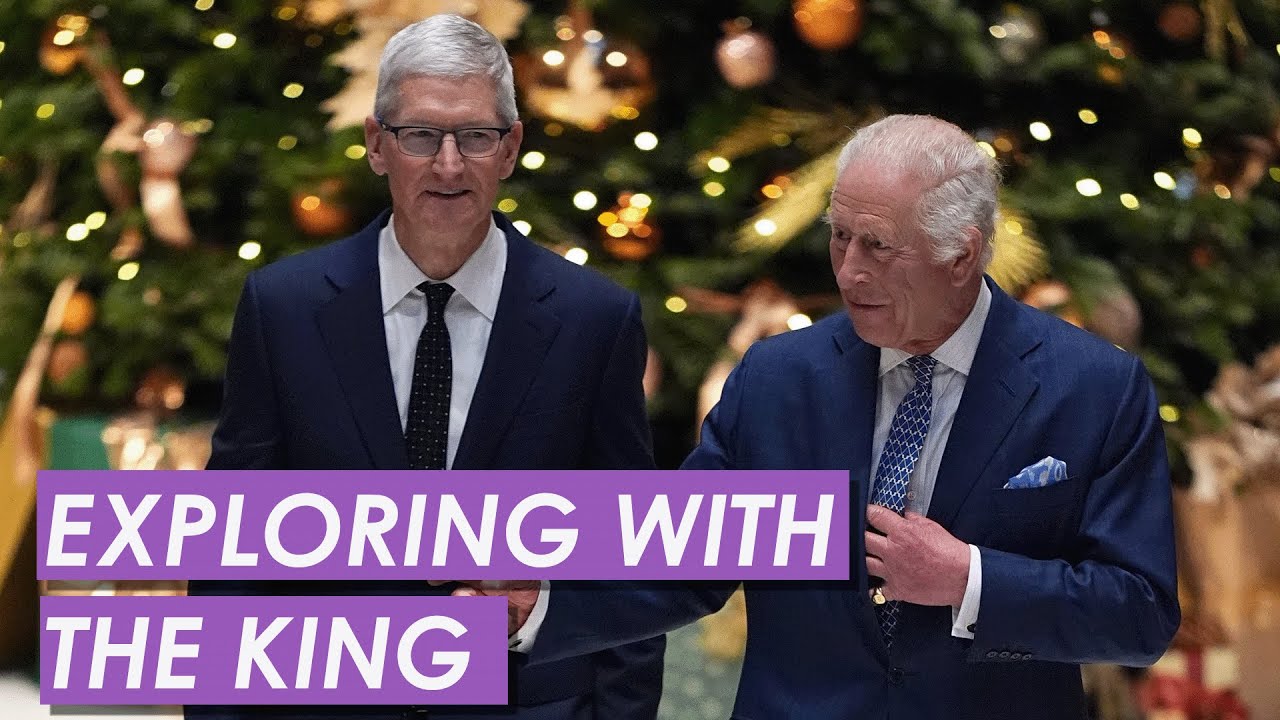 King Charles Joins Apple CEO To Browse the Christmas Markets