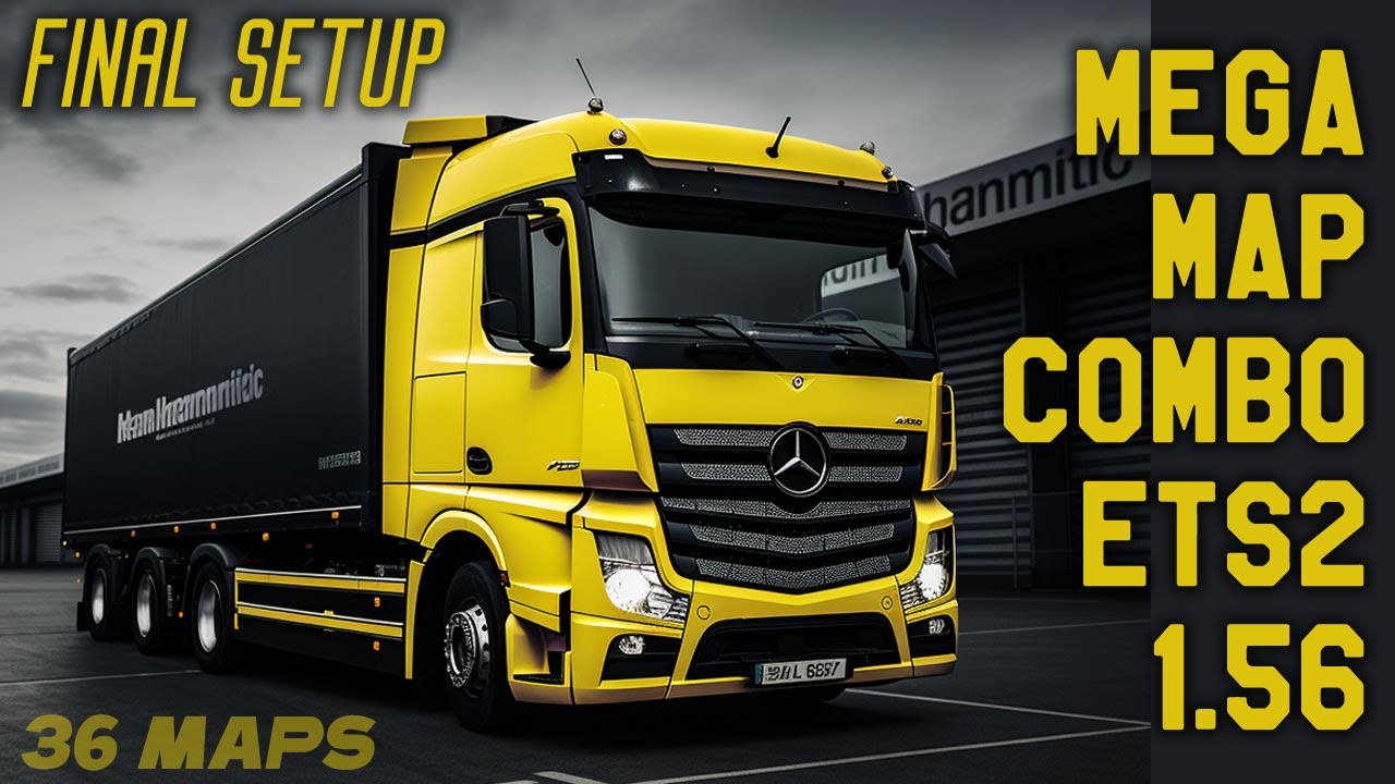 Финальная комбинация мегакарт для ETS2 1.56 * 36 карт