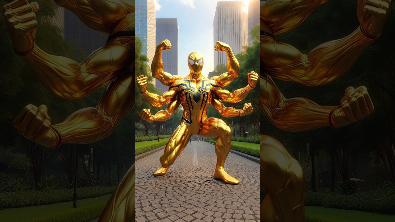 Golden Spider-Man | Who is Best? | Spider-Man vs Captain America vs Venom #spiderman #joker #shorts