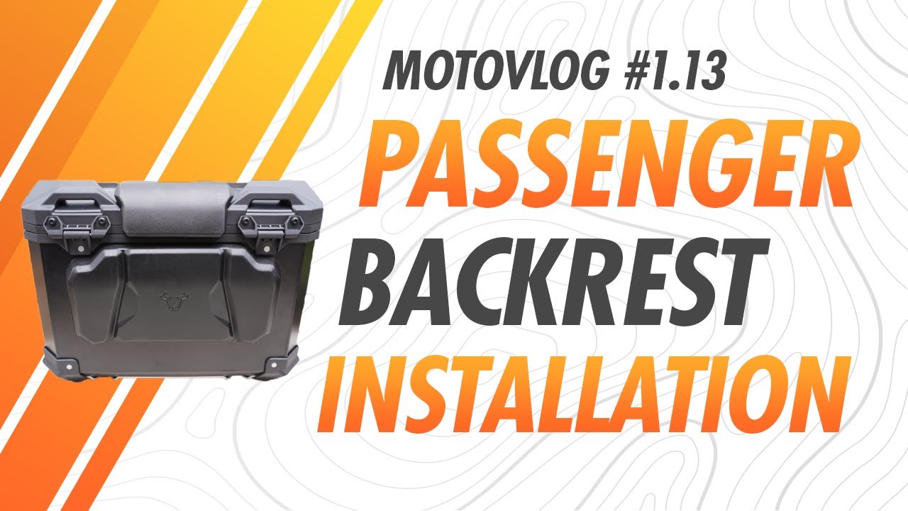Passenger backrest installation for SW-Motech Trax ADV Top Case  //MotoVlog #1.13