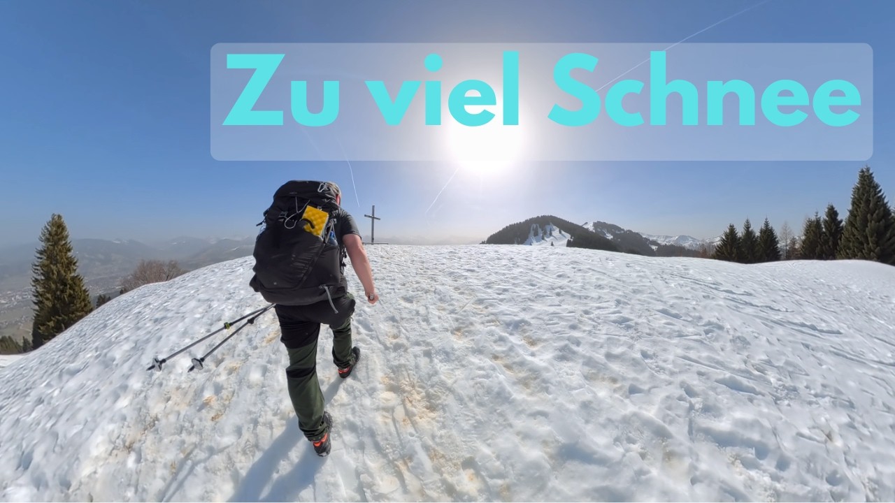 Anstrengende Winter-Bergtour im Allgäu (mehr Schnee als gedacht)