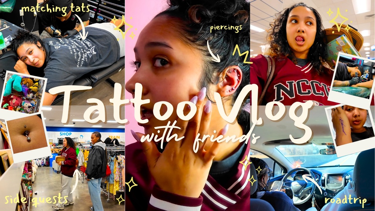 AN IMPULSIVE TATTOO VLOG (I have an addiction) | Girls Trip, Piercings, & More