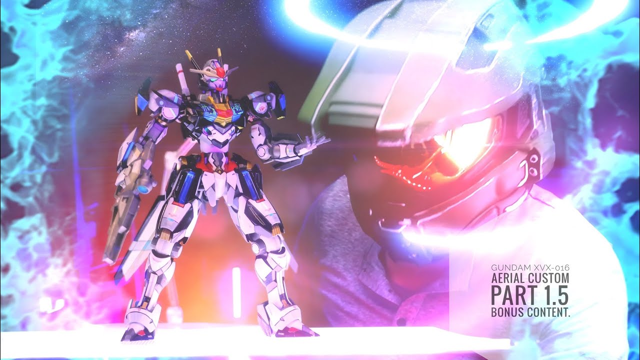 Gundam XVX-016 Aerial Custom (PART 1.5) Water Decals & #Gaahleri airbrush review . #水星の魔女