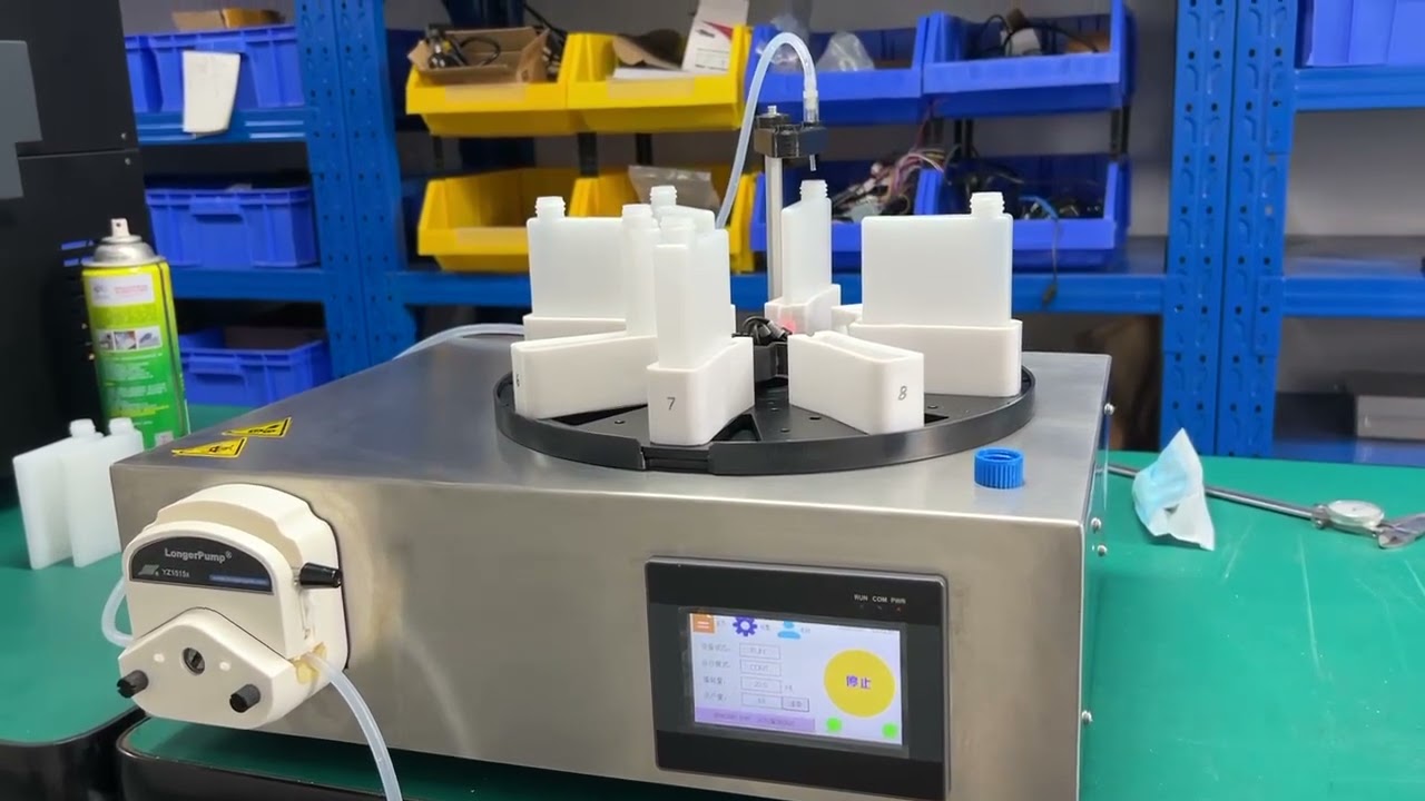 Mini filling machine for biochemical reagent
