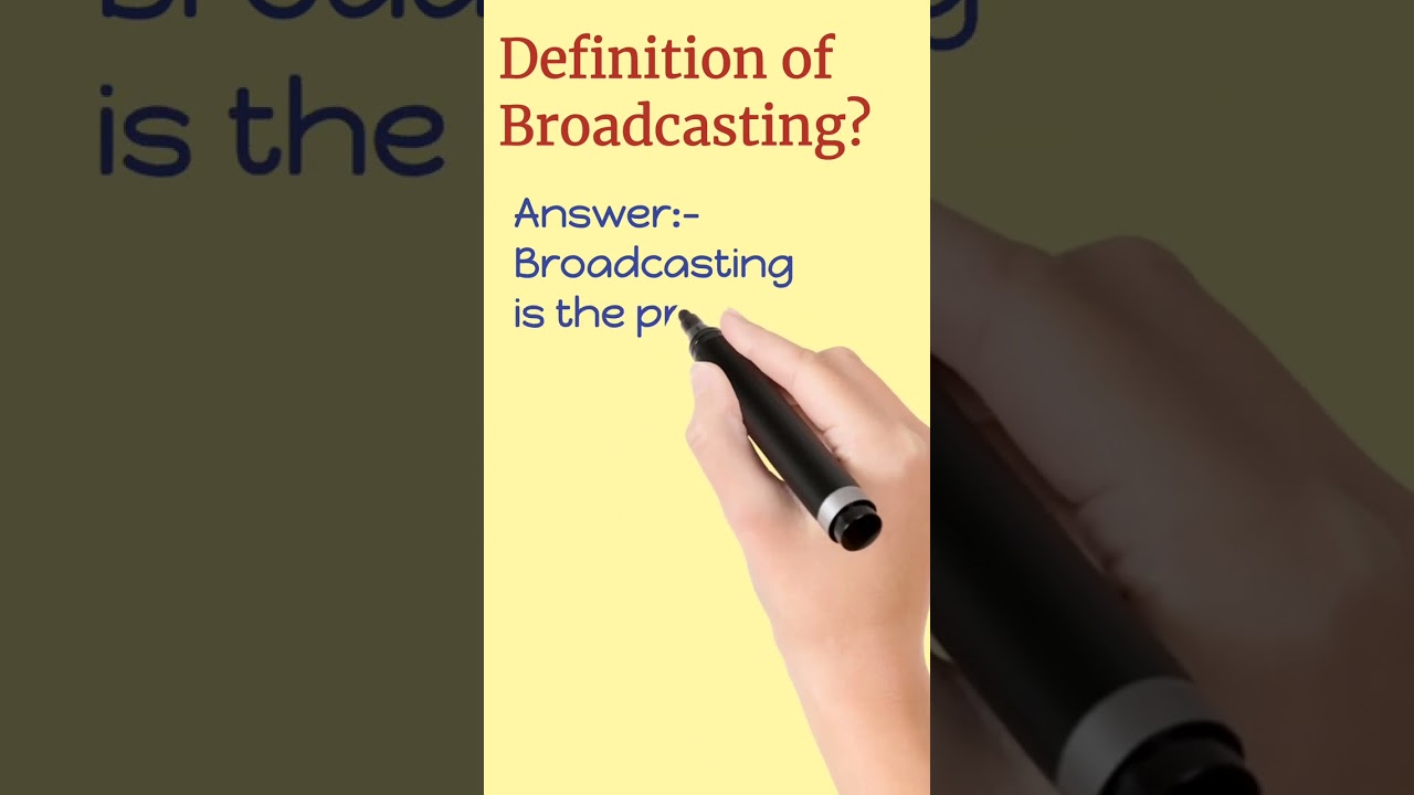 Definition of Broadcasting?/#shabbseducation /#short