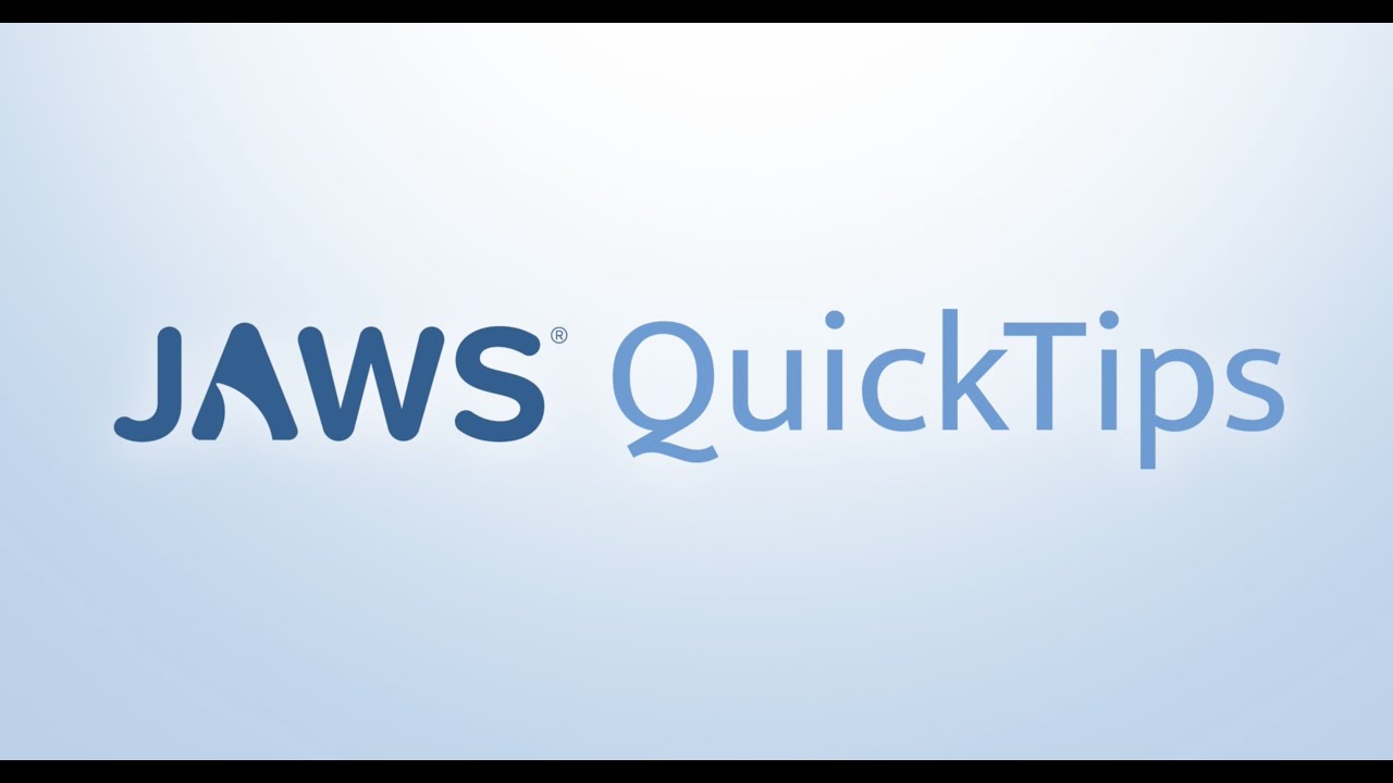 JAWS QuickTips: Using the Text Analyzer