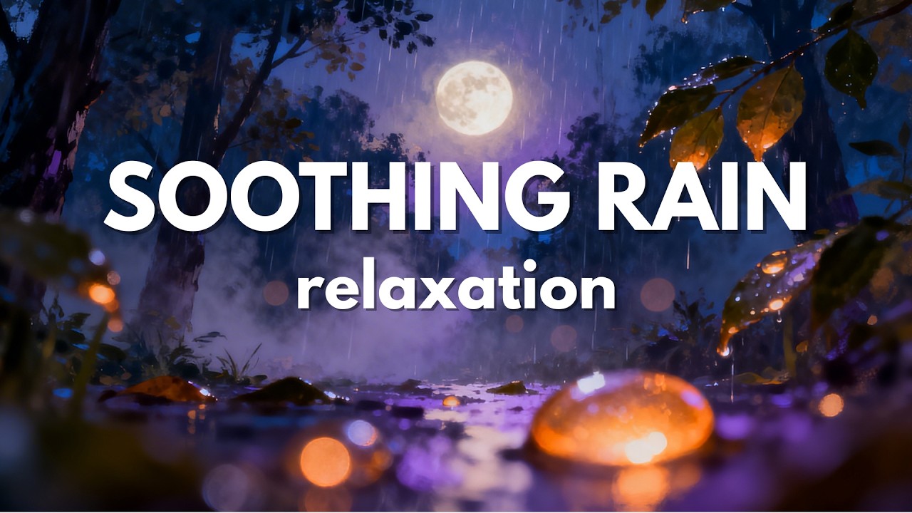 Relaxing Night Rain Sounds – Deep Sleep, Meditation & Focus