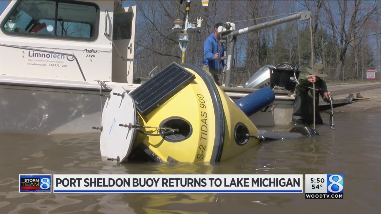 Crews deploy Port Sheldon buoy cam into Lake Michigan