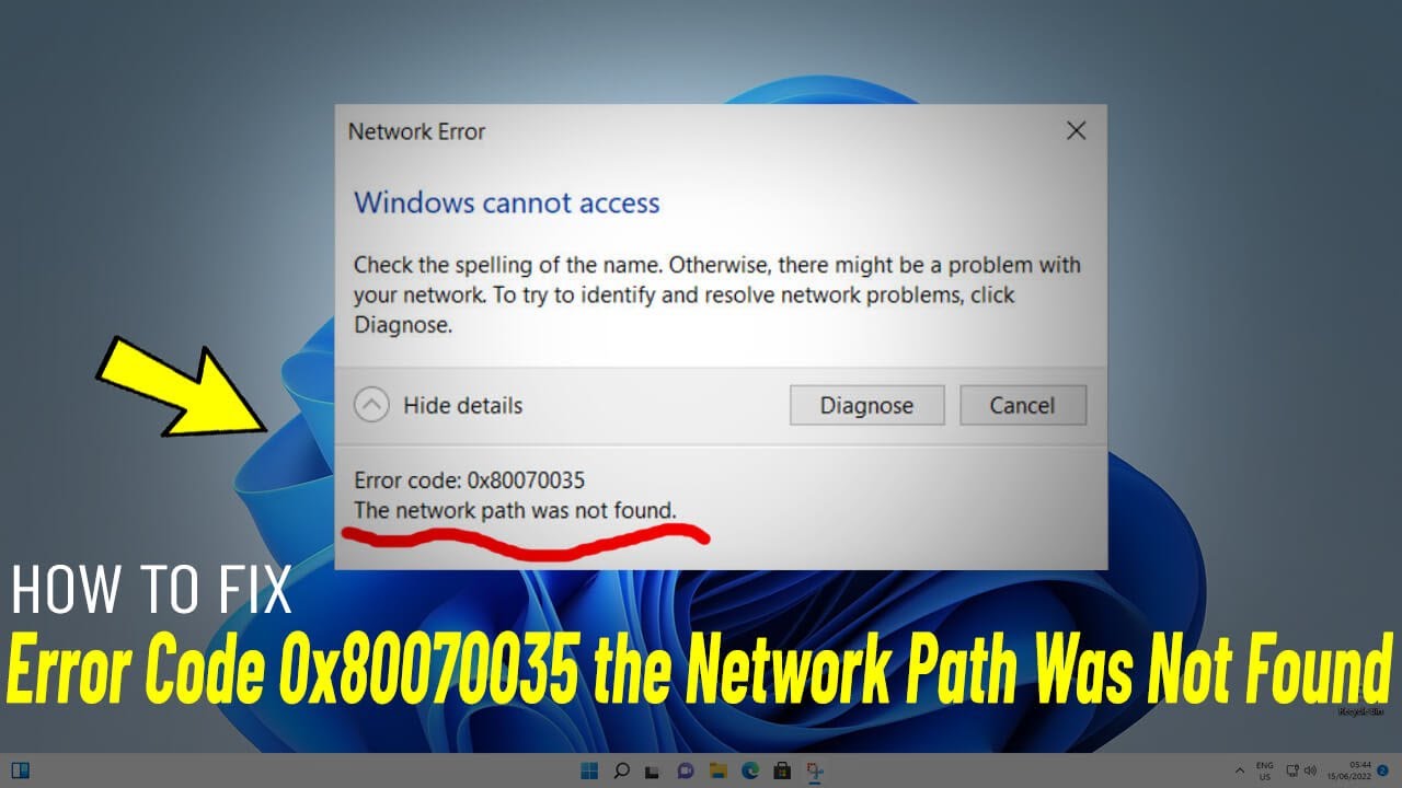 Решить ошибку 0x80070035 сетевой путь не найден windows 11/10 | Fix network path was not found
