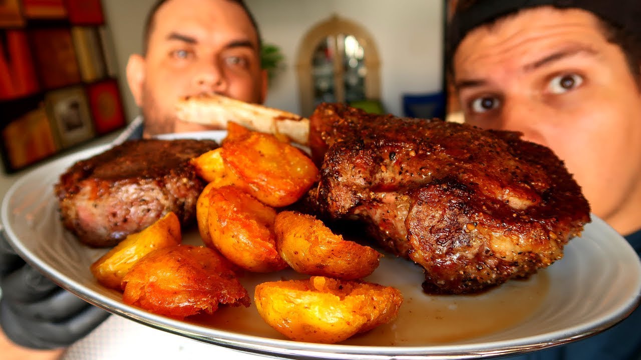 Me como un Kilo de carne 🥩 Tomahawk steak - Rib Eye - Chicharrones 🍖 Comida colombiana