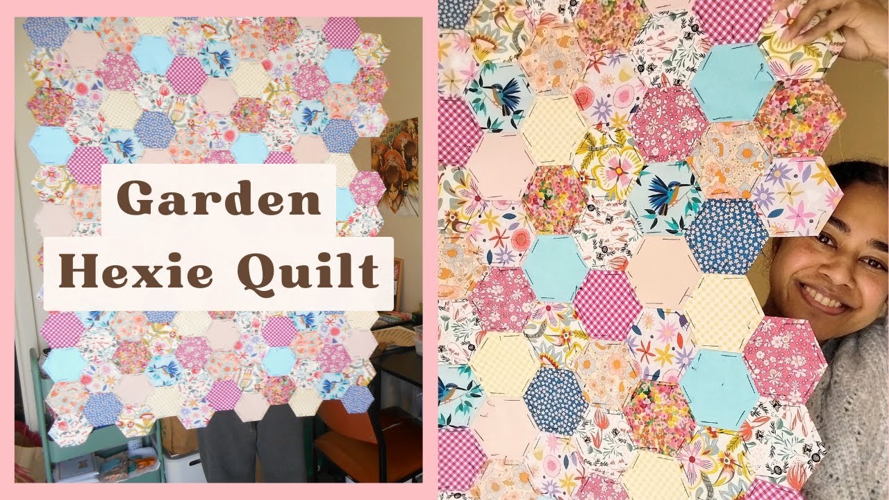 My EPP Garden Hexie Quilt | sew & chat | english paper piecing