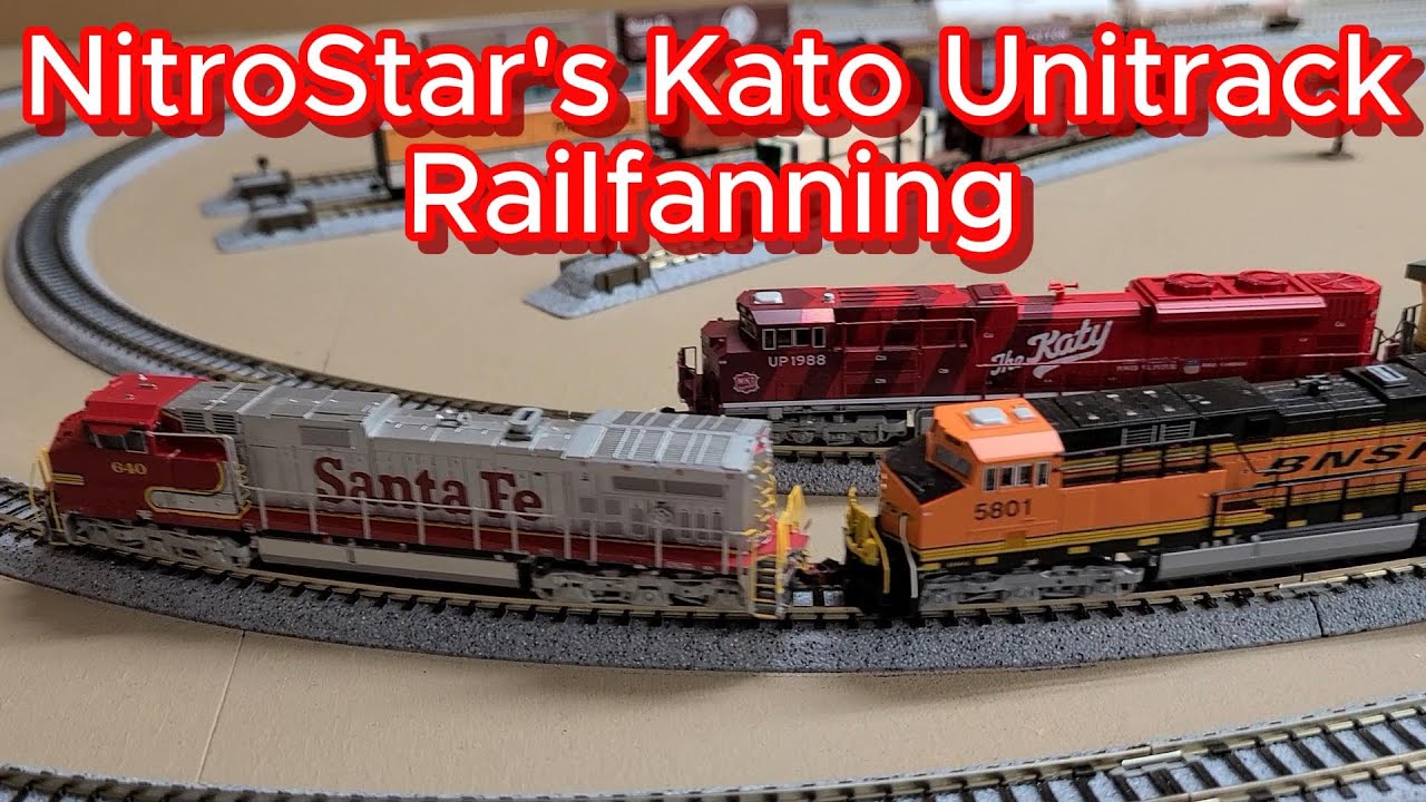 Kato Unitrack N Scale Layout - Running Trains / Railfanning