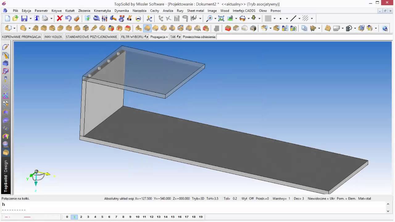 Zaawansowane Modelowanie w TopSolid Wood - Ćwiczenie 1: Projektowanie Szafki