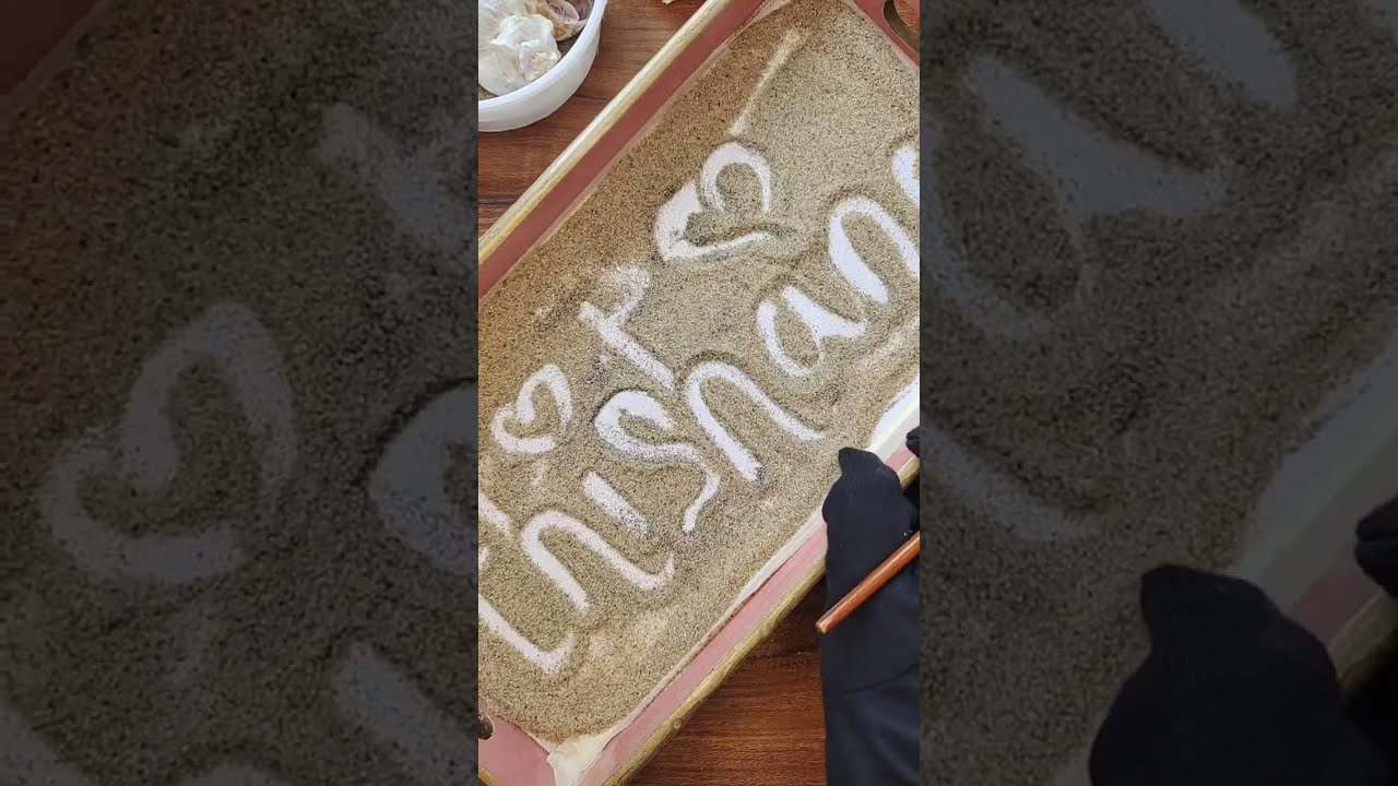 Cluster of Stars- Name Art 💫 is live! #nameart #sandart