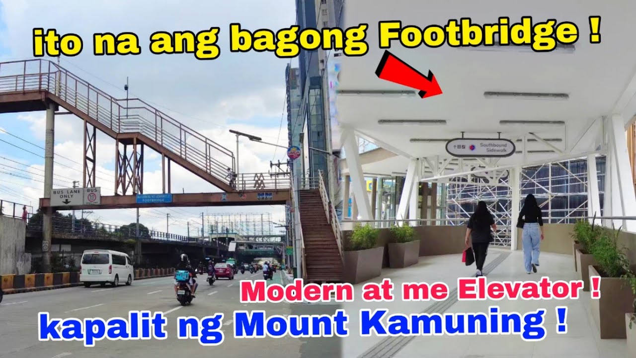 Ito na ang Bagong Footbridge kapalit ng Mount Kamuning ! Modern at me pa Elevator ! Edsa Kamuning