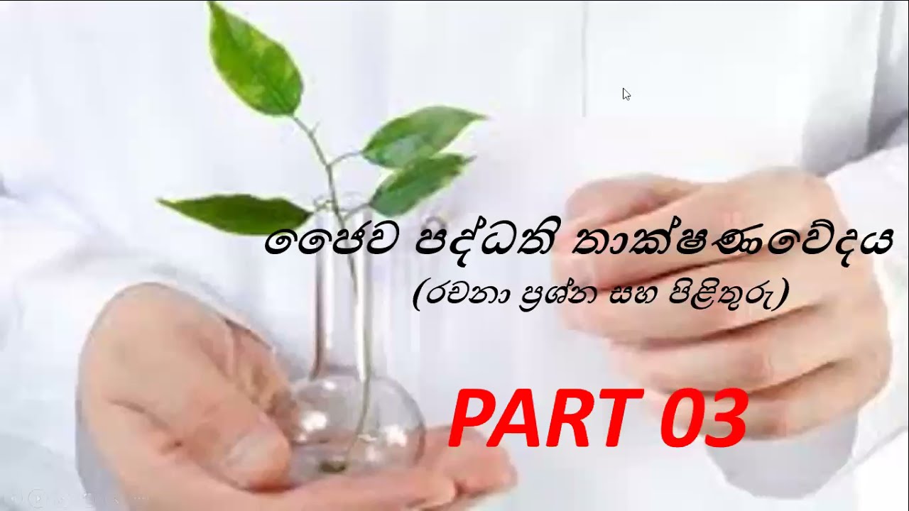 BIO SYSTEM TECHNOLOGY SUBJECT Questions & Answer. (ESSAY) Grade 12 & 13 A/L | Sinhala Lesson  PART 3
