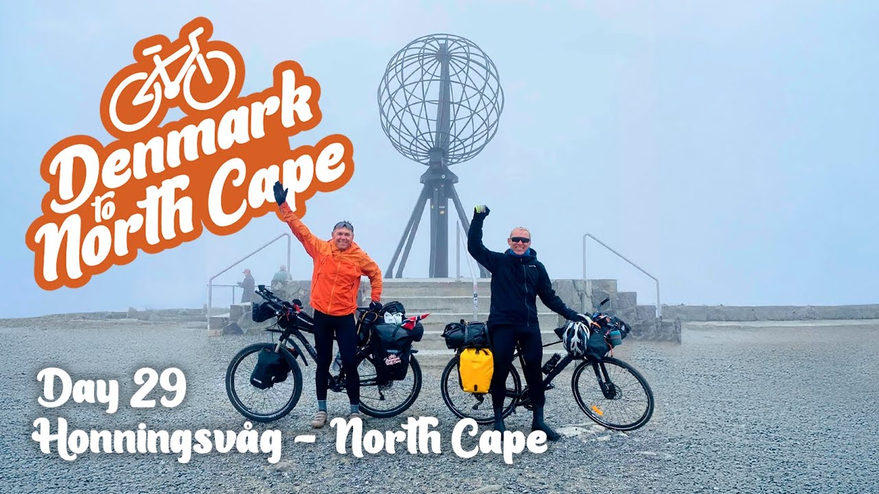 Dag 29. Juhuuuu - Nordkap er nået efter den sidste hårde etape. Danmark til Nordkap på cykel🚴‍♂️