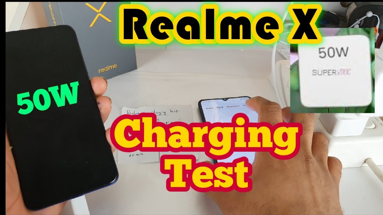 Realme x 50w charging test
