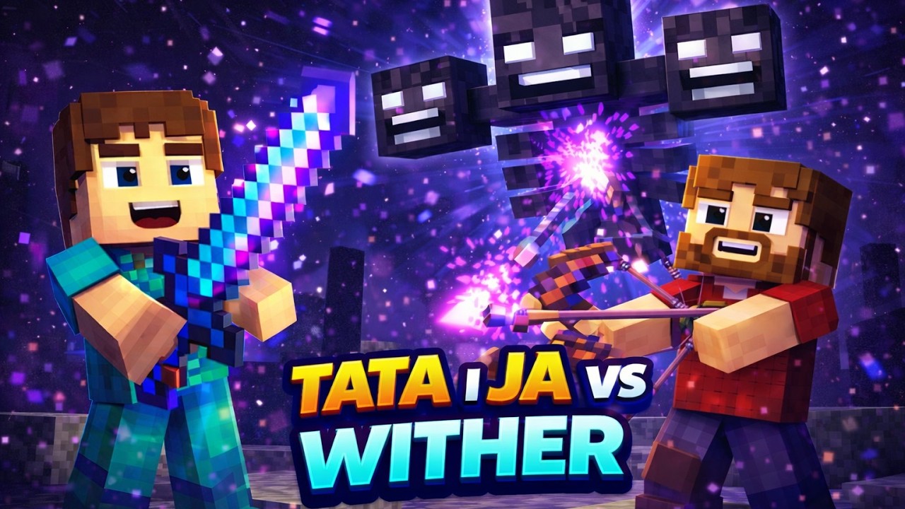 MOŽEMO LI POBIJEDITI WITHERA?! 🔥Minecraft preživljavanje sa tatom Ep 39