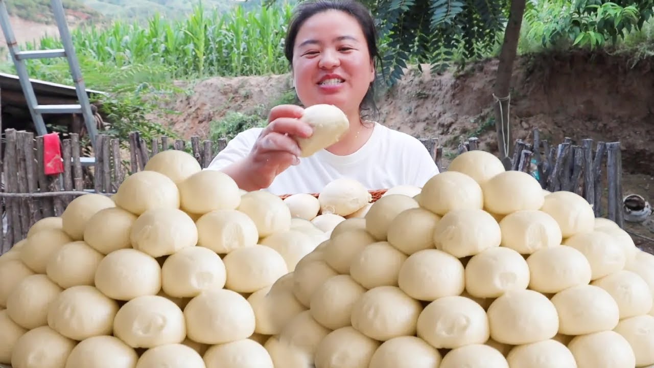 丹丹用新麦蒸馒头！松软香甜有嚼劲，婆婆连吃三个不停嘴！【胖手手丹丹】
