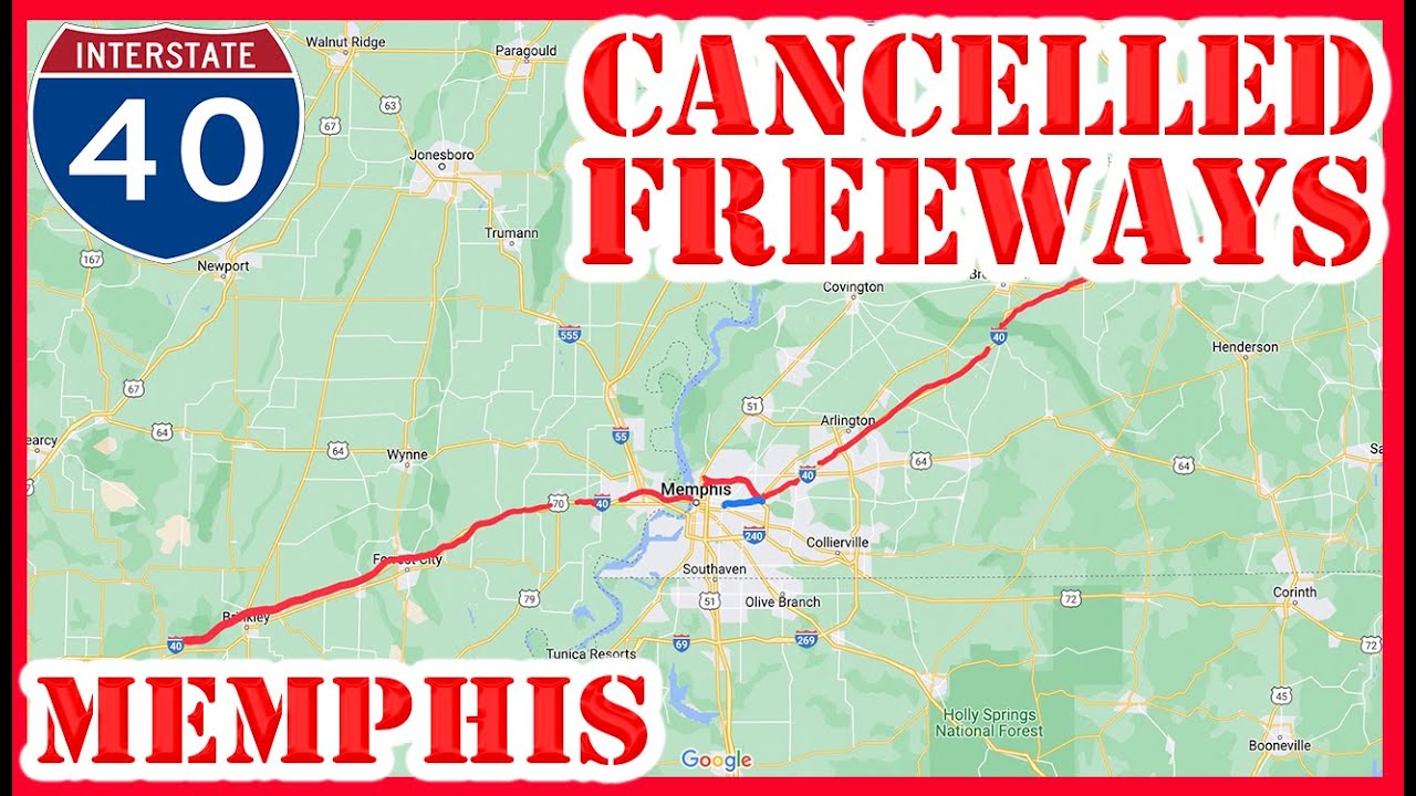 Why The Original I-40 in Memphis was CANCELLED | Memphis, TN Cancelled Freeways