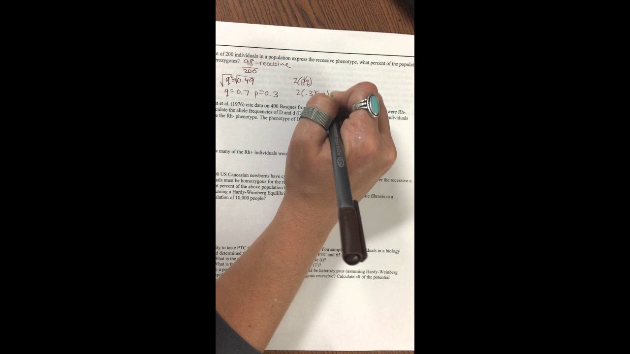 Hardy Weinberg Practice Problems