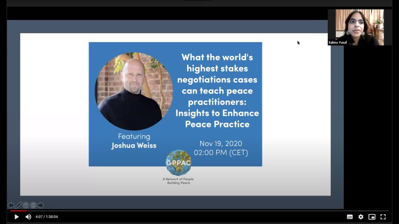 Improving Practice Webinar: Insights to Enhance Peace Practice