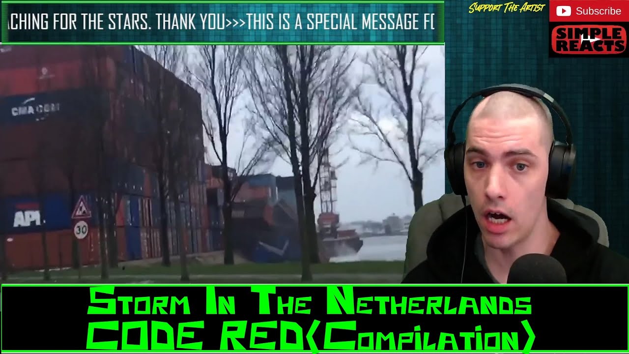 Storm In The Netherlands 18 January 2018 - CODE RED (Compilation) Reaction