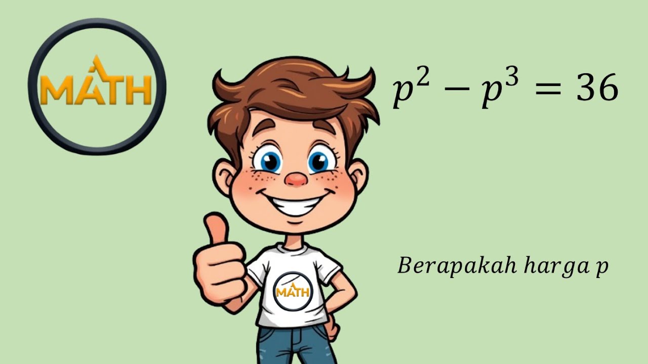 Penyelesaian soal matematika yang bagus ini dengan trik yang tepat. | “p^2 – p^3 = 36”