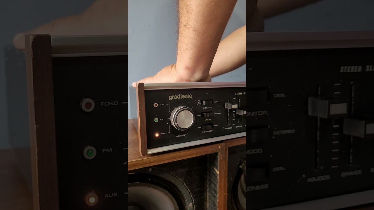 Amplificador Gradiente Lab 70 e caixas Gradiente  conjunto sonofletor ( Funções e funcionamento ) 