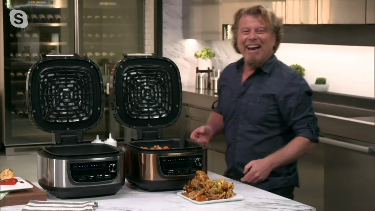 PowerXL 1550W 6-qt 12-in-1 Grill Air Fryer Combo with Glass Lid on QVC