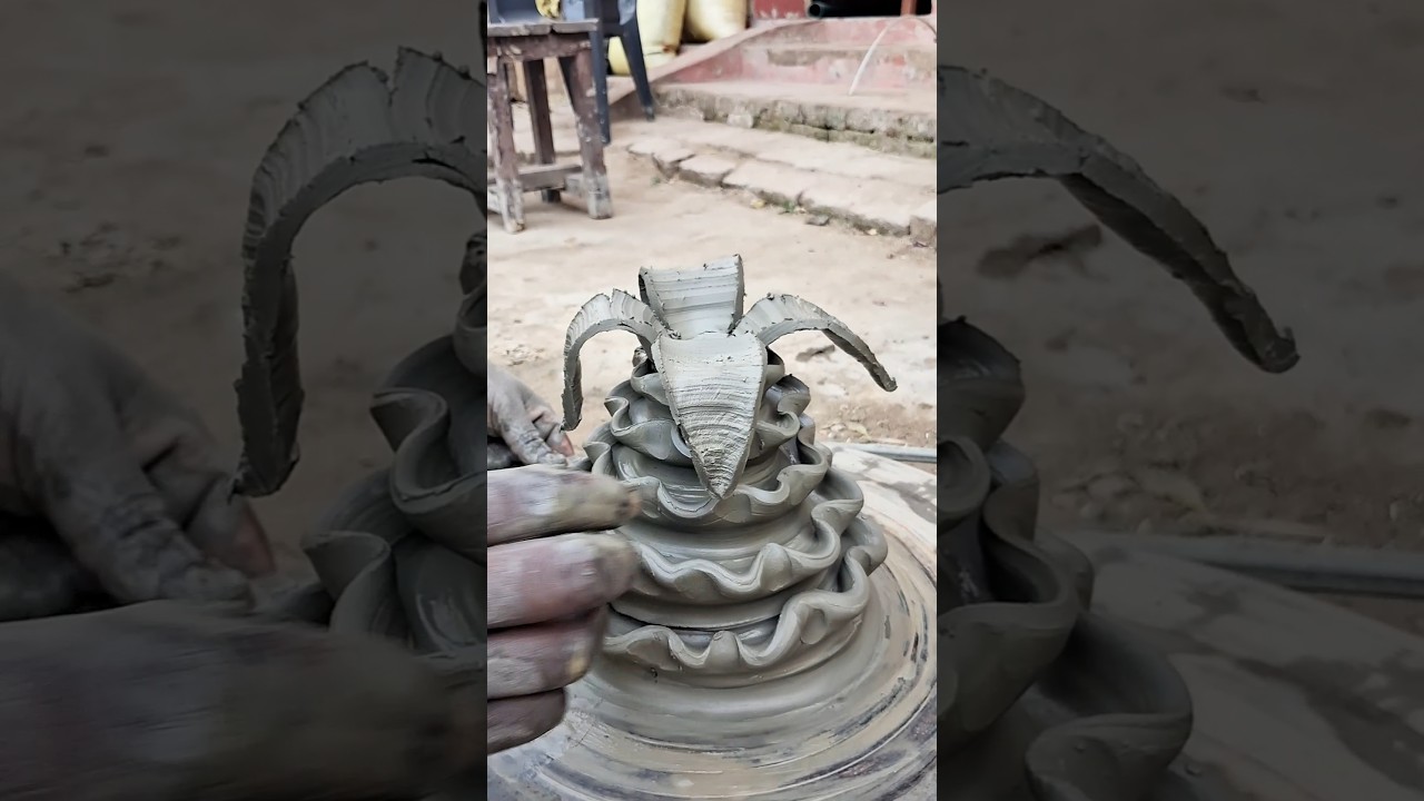 pottery with clay #trending #viral #short #pottery #with #clay #love #music #mitti #kla #viralvideos