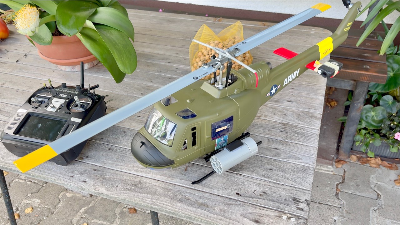 Rocket Launcher on a BELL UH-1 Huey Helicopter | Flywing