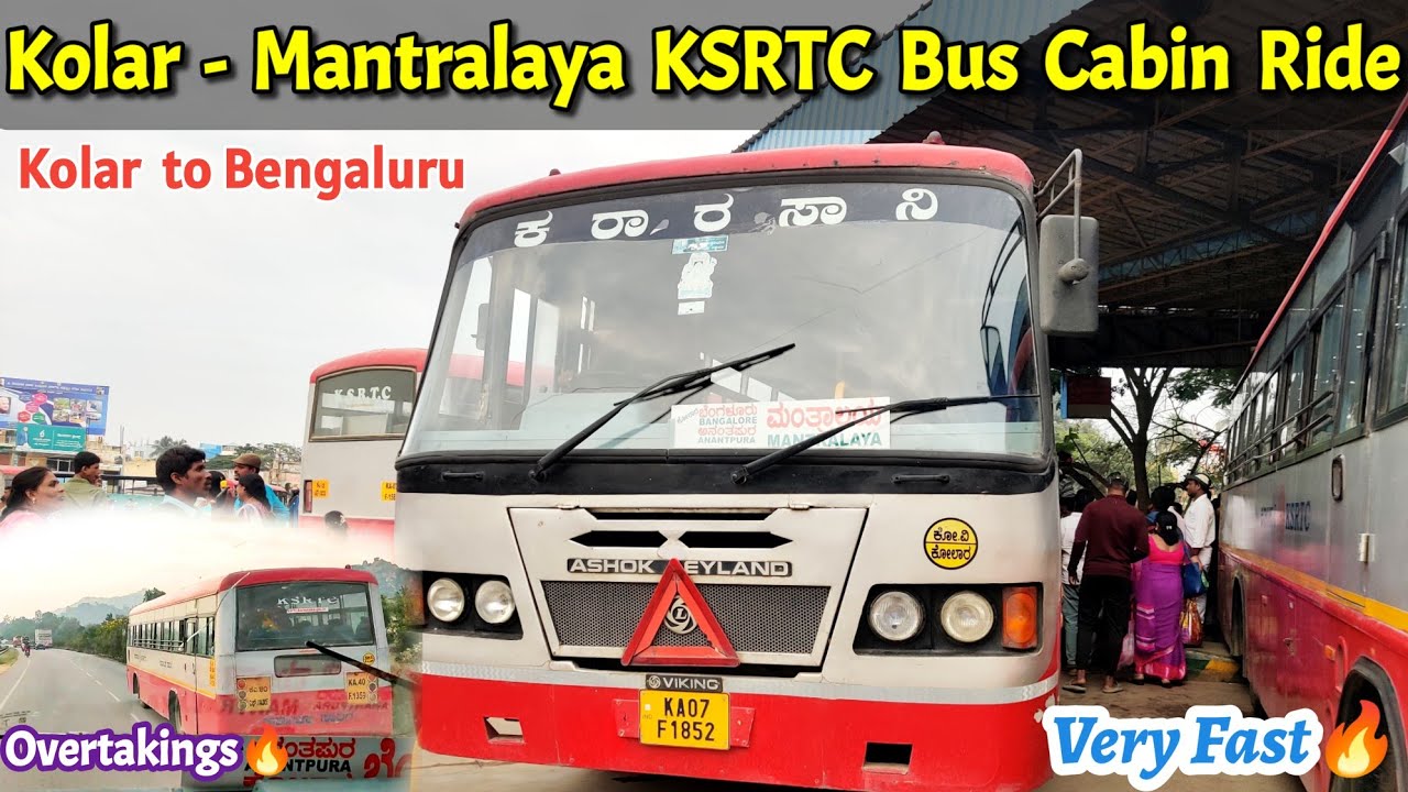 Fast Service🔥Bengaluru Cabin Ride on Kolar - Mantralaya KSRTC Bus #bus #ksrtc #bussid #volvo
