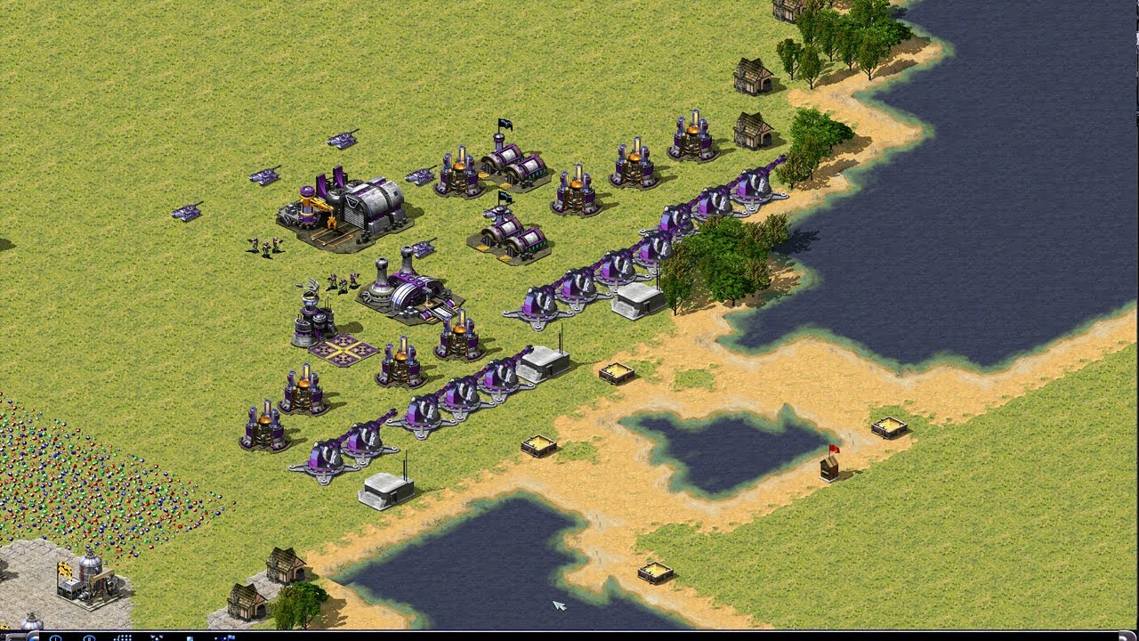 Red Alert 2 | Yuri's Revenge | 7 vs 1 | Extreme AI | Random | France | Allied